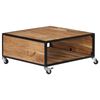 vidaXL Table basse 70x70x32 cm Bois solide d'acacia