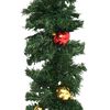 vidaXL Guirlandes de No&euml;l avec boules 4 pcs Vert 270 cm PVC