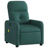 vidaXL Fauteuil inclinable de massage &eacute;lectrique vert fonc&eacute; tissu