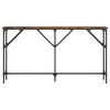 vidaXL Table console chêne fumé 140x23x75 cm bois d'ingénierie