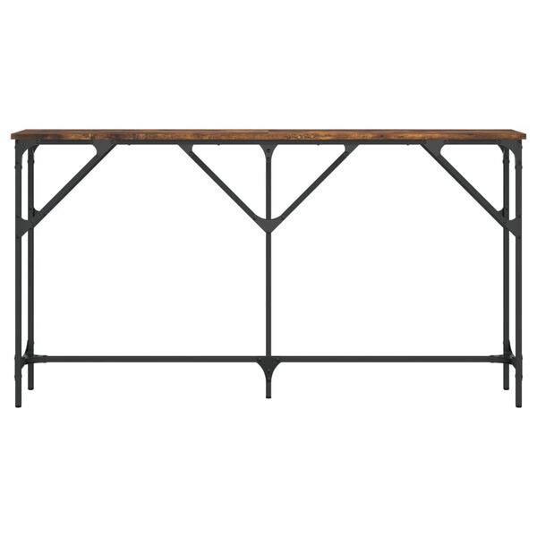 vidaXL Table console chêne fumé 140x23x75 cm bois d'ingénierie
