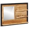 vidaXL Miroir avec &eacute;tag&egrave;res 80x8x55 cm verre et bois massif manguier