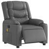 vidaXL Fauteuil inclinable de massage &eacute;lectrique gris similicuir