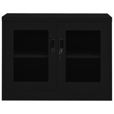 vidaXL Armoire de bureau Noir 90x40x70 cm Acier