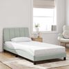 vidaXL Cadre de lit sans matelas Hanko gris clair 100x203 cm velours