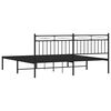 vidaXL Cadre de lit métal sans matelas avec tête de lit noir 183x213cm