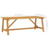 vidaXL Table &agrave; manger de jardin 206x100x74 cm Bois d'acacia massif