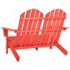 vidaXL Chaise de jardin Adirondack 2 places bois de sapin massif rouge