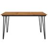 vidaXL Table de jardin avec pieds &eacute;pingle &agrave; cheveux 140x80x75cm acacia