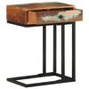 vidaXL Table d'appoint en U 45x30x61 cm Bois de r&eacute;cup&eacute;ration massif