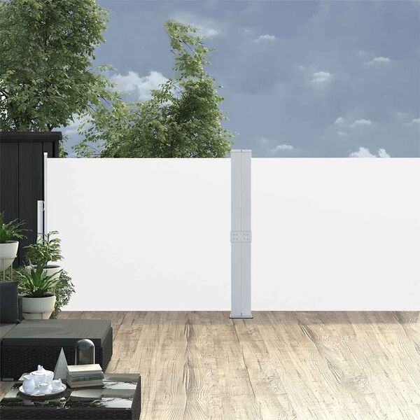 vidaXL Auvent lat&eacute;ral r&eacute;tractable Cr&egrave;me 170 x 1000 cm
