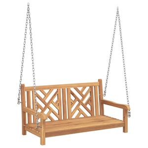 vidaXL Banc Balançoire Marron 114 x 60 x 64 cm Bois de teck solide