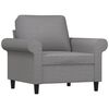 vidaXL Fauteuil avec repose-pied Gris clair 60 cm Tissu