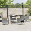vidaXL Ensemble de salle &agrave; manger pour jardin 5 pcs Gris polyrotin