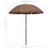 vidaXL Parasol de jardin avec mât en acier 180 cm taupe