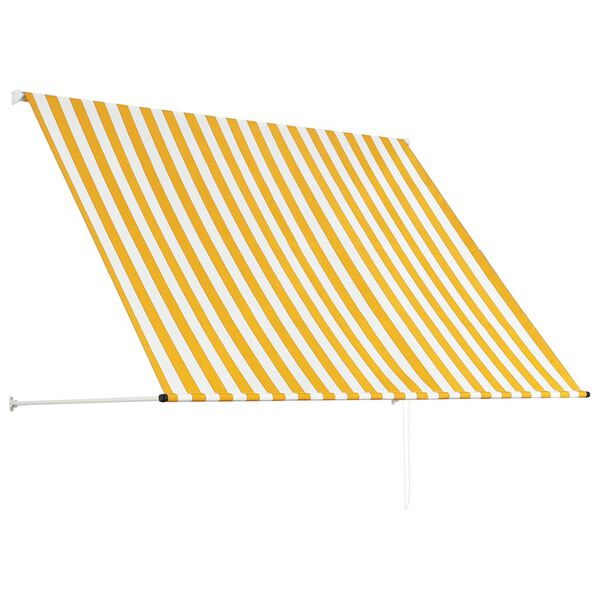vidaXL Auvent rétractable 200x150 cm Jaune et blanc