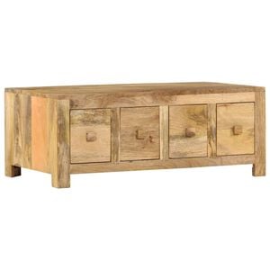 vidaXL Table basse avec 4 tiroirs 90x50x35 cm Bois solide de manguier
