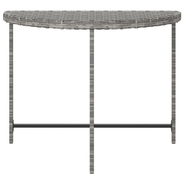 vidaXL Table de jardin Gris 100x50x75 cm R&eacute;sine tress&eacute;e