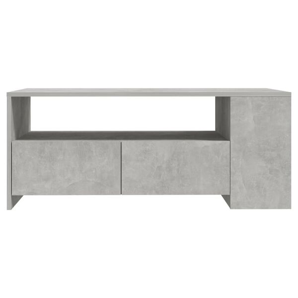 vidaXL Table basse gris b&eacute;ton 102x55x42 cm bois d'ing&eacute;nierie