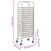 vidaXL Chariot de cuisine pour 16 plateaux 38x55x163 cm Inox