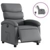vidaXL Fauteuil inclinable &eacute;lectrique gris similicuir