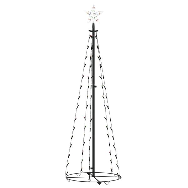vidaXL Sapin de No&euml;l c&ocirc;ne 84 LED color&eacute; d&eacute;coration 50x150 cm