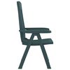 vidaXL Chaises inclinables de jardin lot de 2 vert PP