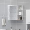 vidaXL Armoire &agrave; miroir de salle de bain Blanc Bois d&rsquo;ing&eacute;nierie
