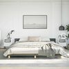 vidaXL Cadre de lit sans matelas gris foncé tissu