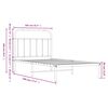 vidaXL Cadre de lit métal sans matelas et tête de lit blanc 100x190 cm
