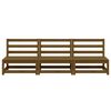 vidaXL Canap&eacute;s centraux de jardin 3 pcs marron miel bois de pin massif