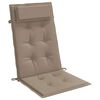 vidaXL Coussins de chaise &agrave; dossier haut lot de 2 taupe tissu oxford