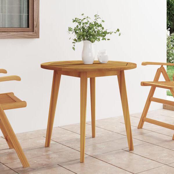 vidaXL Table de jardin &Oslash;85x75 cm Bois d'acacia solide