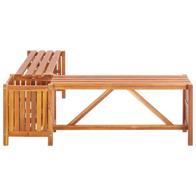 vidaXL Banc de jardin et jardinière 117x117x40 cm Bois solide d'acacia