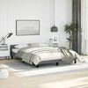 vidaXL Cadre de lit sans matelas gris fonc&eacute; velours