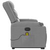 vidaXL Fauteuil inclinable de massage gris clair tissu