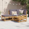 vidaXL Salon de jardin 3 pcs avec coussins bois massif d'acacia