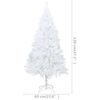 vidaXL Arbre de Noël artificiel pré-éclairé et boules blanc 120 cm PVC