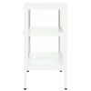 vidaXL Buffet Blanc 70x35x70 cm Acier et verre
