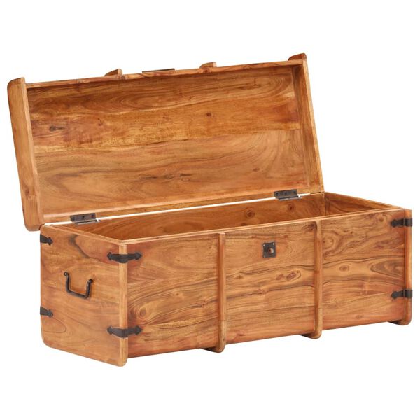 vidaXL Coffre de rangement 90x40x40 cm Bois d'acacia solide