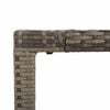 vidaXL Ensemble &agrave; manger de jardin 9 pcs coussins gris r&eacute;sine tress&eacute;e