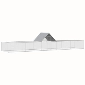 vidaXL Poulailler 10 x 2 x 2 m Acier galvanis&eacute;