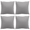vidaXL Coussins de canap&eacute; lot de 4 gris 60x60 cm tissu