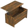 vidaXL Table basse Ch&ecirc;ne fum&eacute; 102x55,5x52,5 cm Bois d'ing&eacute;nierie
