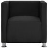 vidaXL Fauteuil cabriolet noir tissu