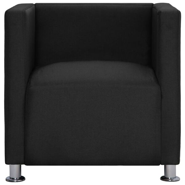 vidaXL Fauteuil cabriolet noir tissu