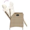 vidaXL Ensemble de bistro 3 pcs avec coussins beige résine tressée
