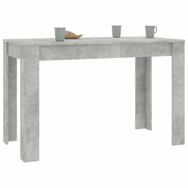 vidaXL Table &agrave; manger Gris b&eacute;ton 120x60x76 cm Bois d'ing&eacute;nierie
