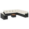 vidaXL Salon de jardin 12 pcs avec coussins noir r&eacute;sine tress&eacute;e
