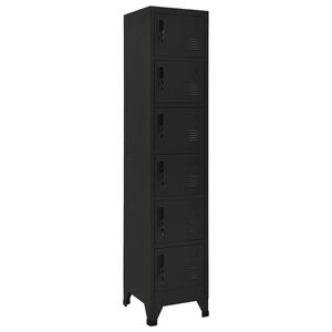 vidaXL Armoire &agrave; casiers Noir 38x40x180 cm Acier